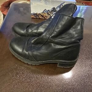 Black Leather Women's Boots Unbranded